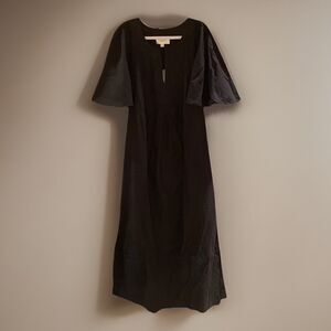 Tuckernuck Pomander Place Black Finley Flutter Sleeve Maxi Dress Size Small